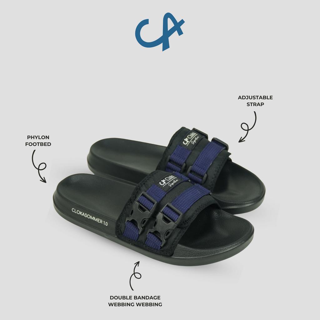 Sandal Pria Dewasa Karet Kasual Selop Slide Anti Air Sendal Slop Cowo Ringan Distro Kekinian - Cloka Sommer 1.0