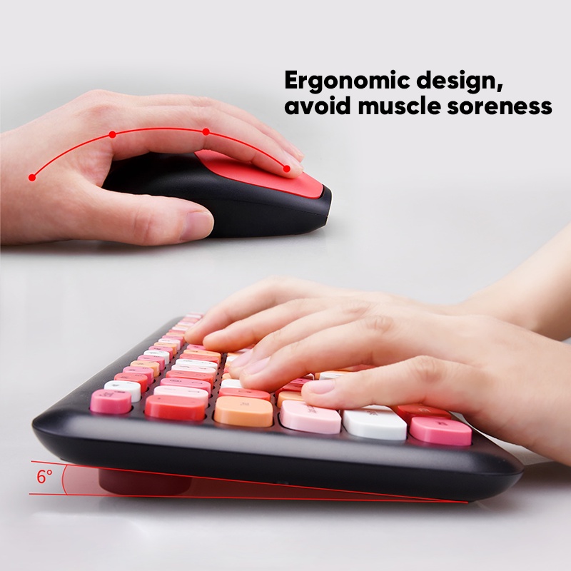 Smartfish Keyboard Mouse Combo Wireless Fashion Colours Tone