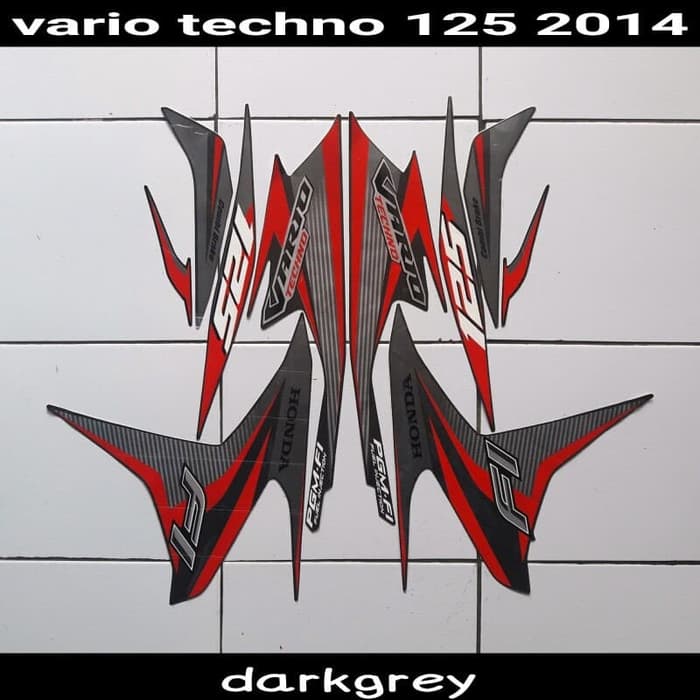Striping Stiker body Motor Vario Techno 125 fi 2014 abu