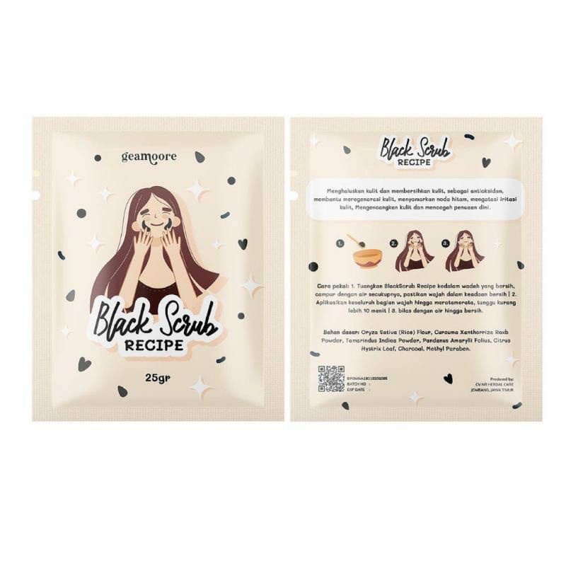 (READY FREE GIFT) BLACK SCRUB BEDA LOTONG BPOM 25GR GEAMOORE
