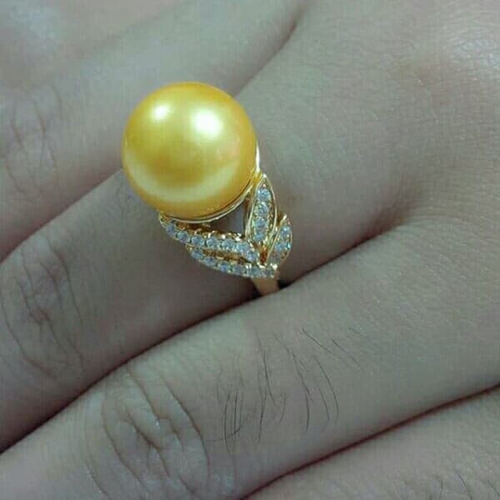 Cincin Mutiara Lombok Cincin Mutiara Air Tawar Lombok rangka Rodium /Alsa Pearls