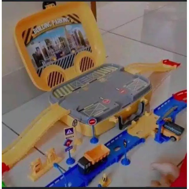 Mainan Anak Building Parking Diy Suitcase Play Set - Mainan Anak 5.0