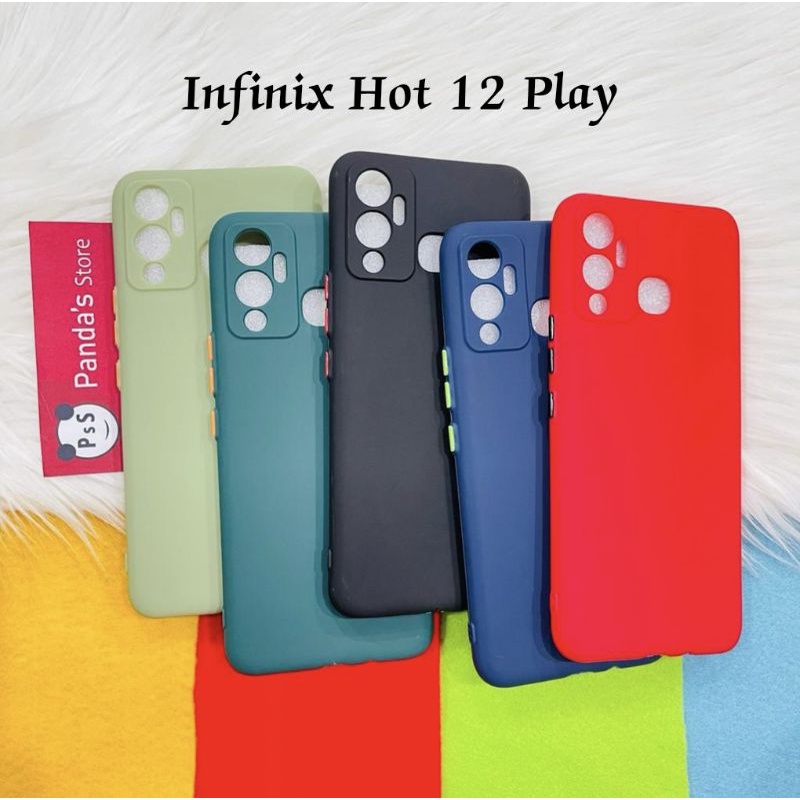 Case Infinix Hot 12 Play Babycase + Pelindung Kamera, Makaron Full Color (PsS)