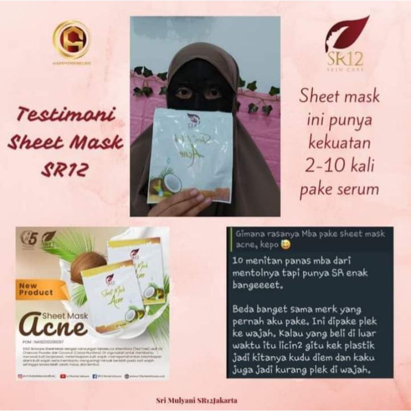 Sheet Mask SR12 - sheetmask brightening sr12 - sheetmask acne sr12 - Acne dan Brightening