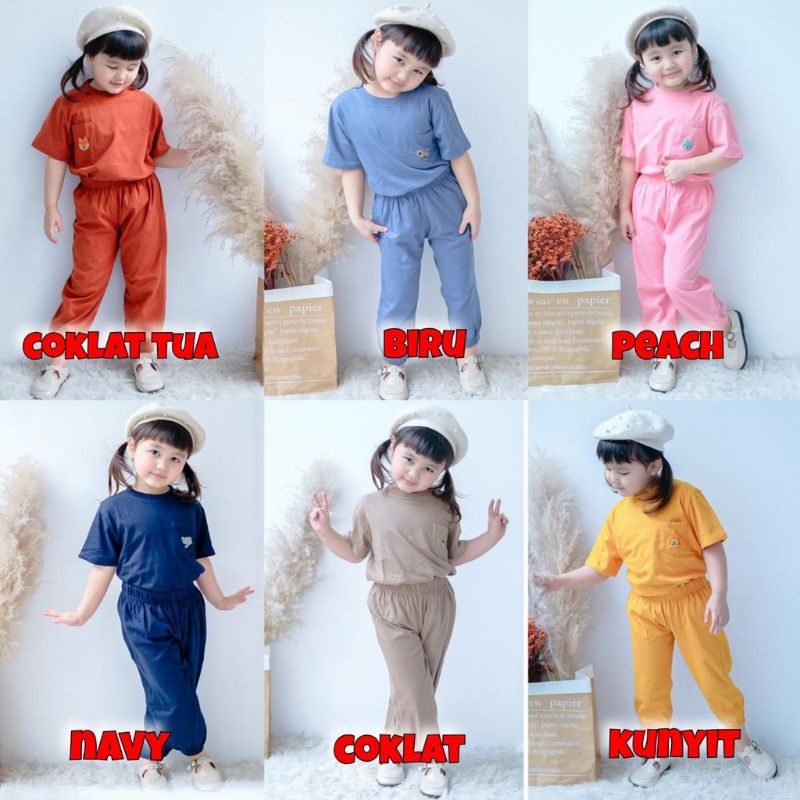 Setelan Anak Unisex Smile Jojo Usia 1 - 5 Tahun