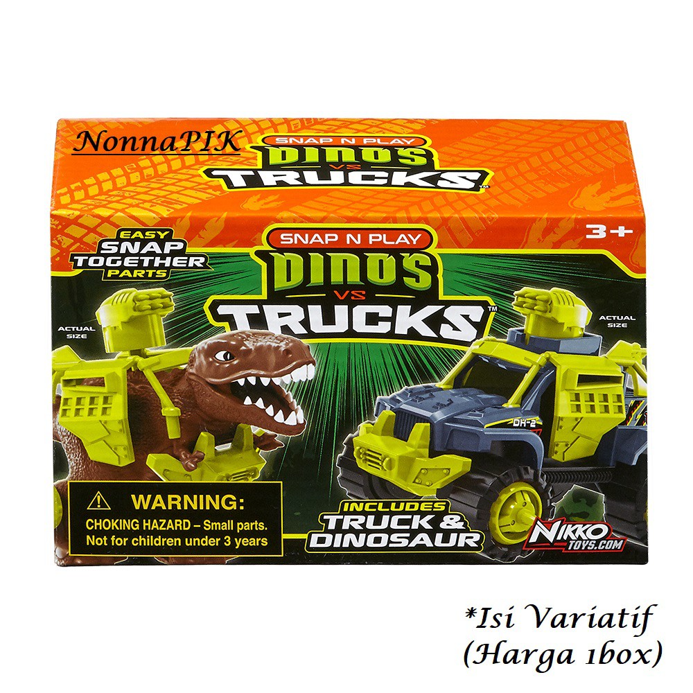 Nikko Road Rippers Snap N Play Dinos Vs Trucks Original High Quality Kinvil Toys