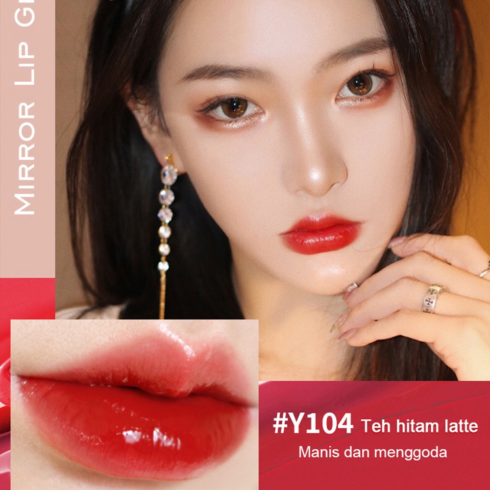 YZS lip gloss Matte Velvet Lipstick Lip Glaze Lip Gloss Moisturizing Lip Gloss Transparant Glasting LipGloss 9 Warna Glossy Lip Gloss Lipstick Lip Plumper Korean Lip Gloss