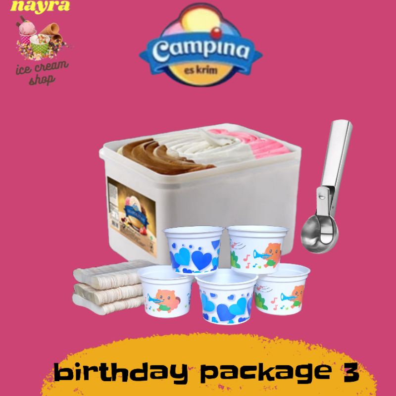 

Campina ice cream paket ultah 8L