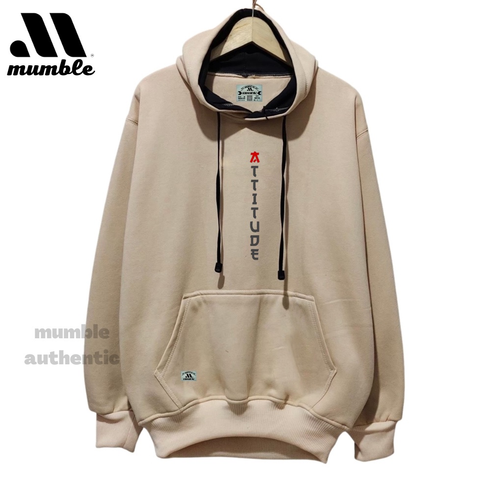 mumbleauthentic Jaket Sweater Hoddie Big Size Warna Cream Tua Switer Cowok Cewek Keren Aesthetic Local Bandung Hodi Ori Sweter Hoodie