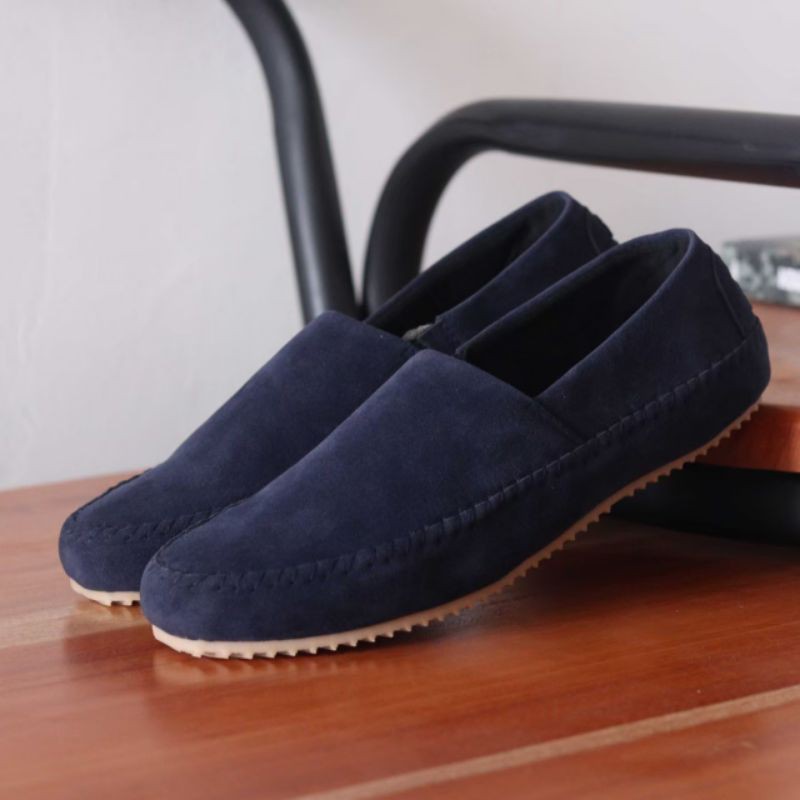 Sepatu Pria Casual Slip On Fhasion Formal Kulit Suede Kerja Kondangan