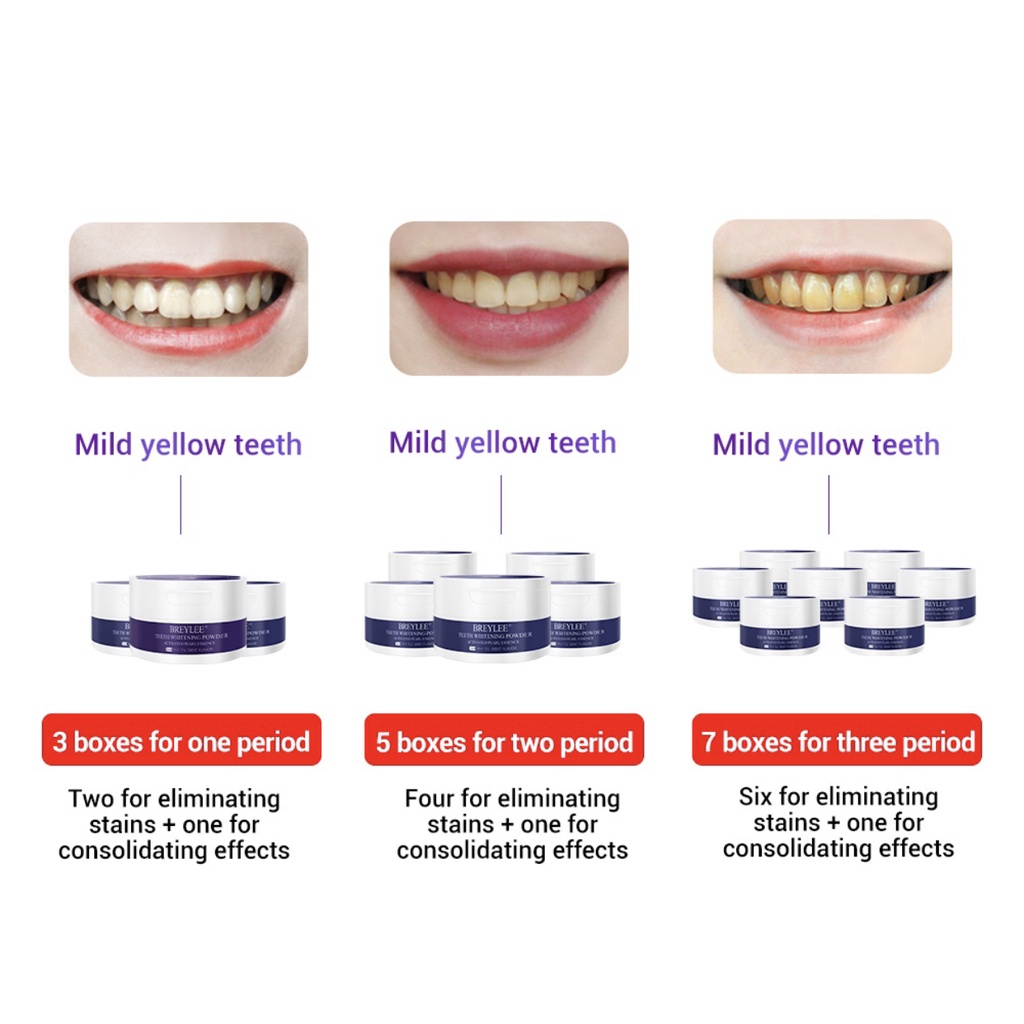 BREYLEE Teeth Whitening Powder odol Pemutih Gigi Dan Karang Gigi Pen Pembersih Karang Gigi Memutihkan Gigi Perawatan Diri