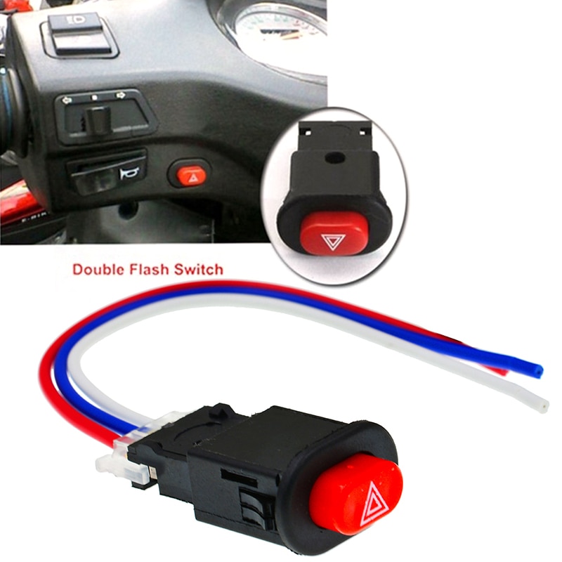 Saklar Lampu Bahaya Motor Emergency Signal Flasher Motor Adjustable LED Blinker Relay Hazard Saklar Sinyal Ganda On Off EX5 LC135 Y15ZR RS150R RSX150