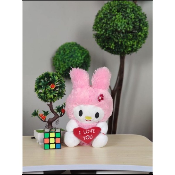 SNI BONEKA KELINCI MELODI 40 cm untuk kado ulang tahun anak pacar teman laki perempuan pria wanita cowok cewek   gemes import ori premium original JUMBO BESAR MINI KECIL  everly.id everlyid gemoy lucu