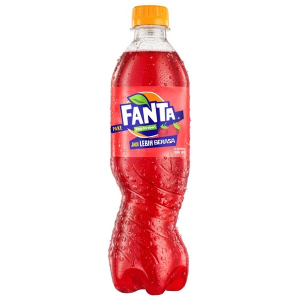 Fanta Botol 390 ml (Kecil) Rasa Strawberry