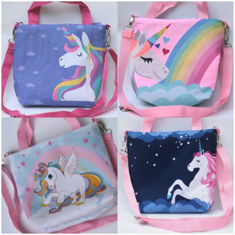 Tas anak perempuan/tas selempang/tas anak perempuan/tas main/tas unicorn