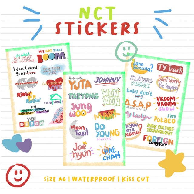 NCT 127 DREAM Stickers✨ (Cutting Kiss Cut) - kulkit