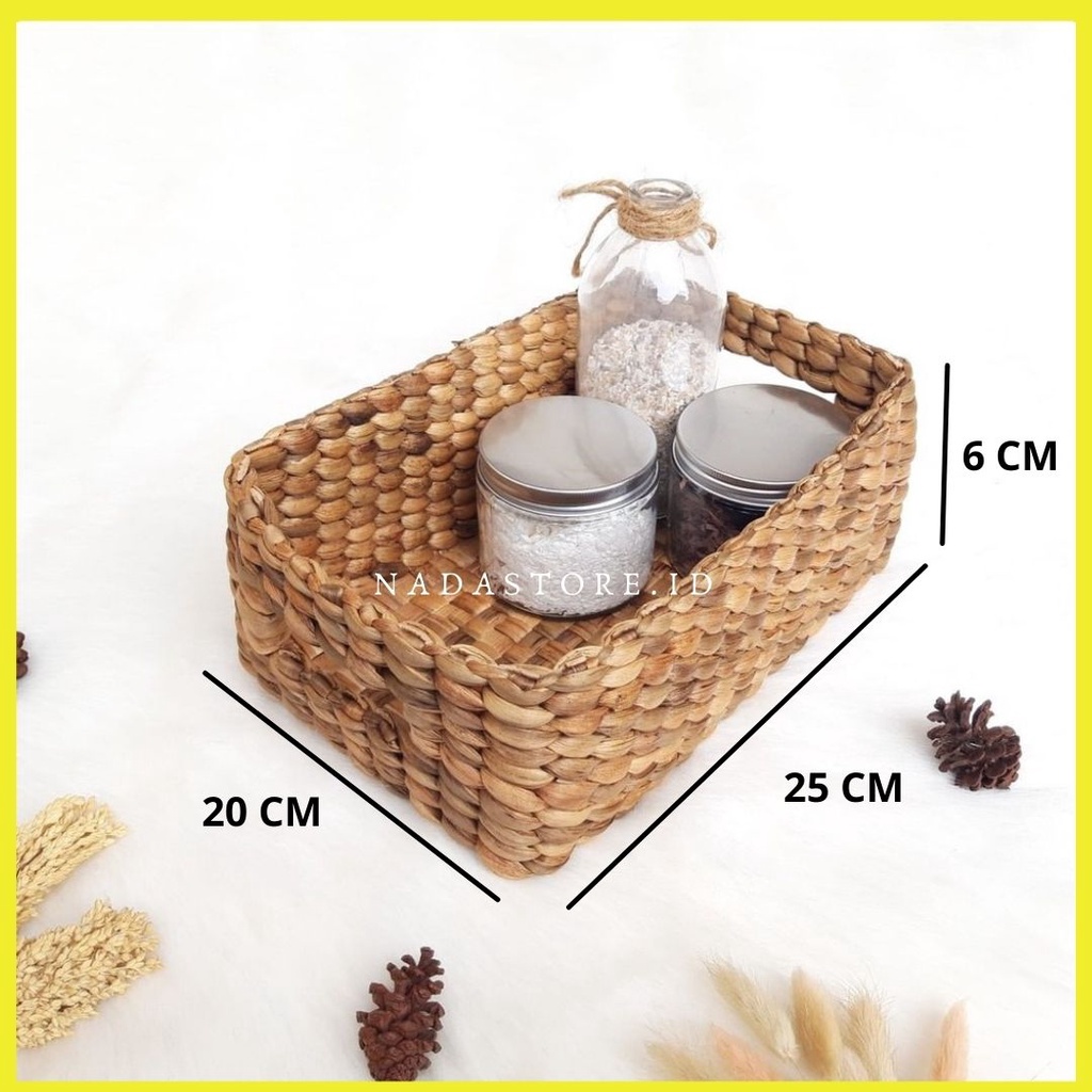 Nadastore Cheda Box Non besi | Storage Multifungsi Anyaman Eceng Gondok | Storage Penyimpanan Enceng