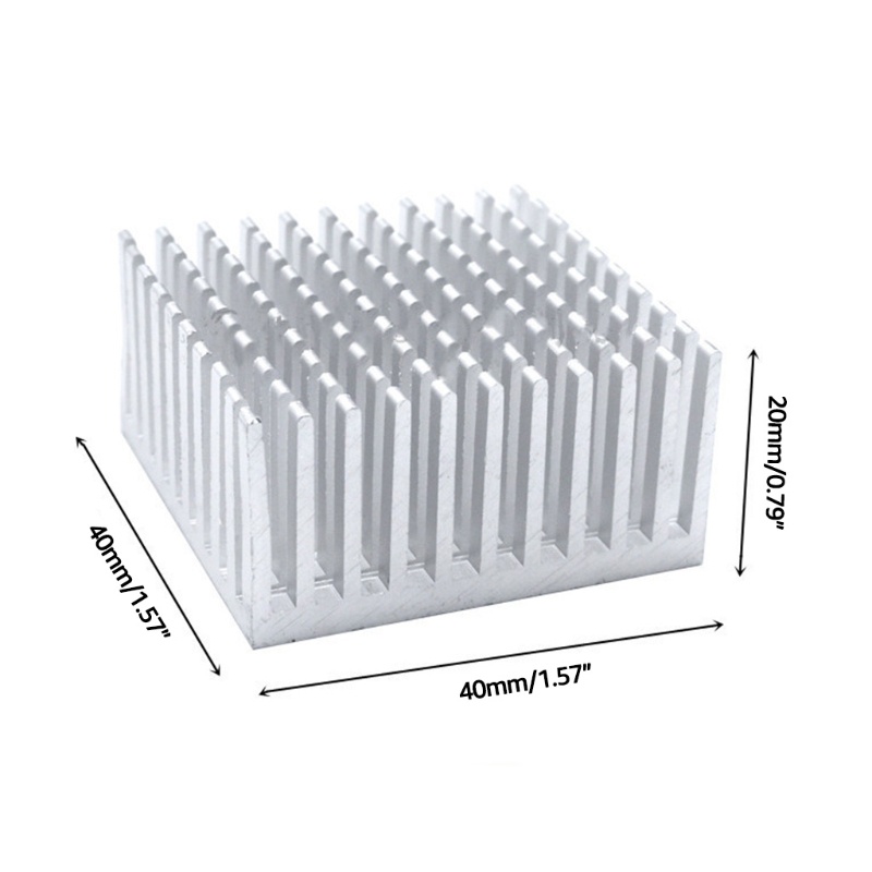 Bt 4pcs 40x40x20mm Radiator Heatsink Aluminium Untuk Chip Elektronik RAM LED- Pendingin