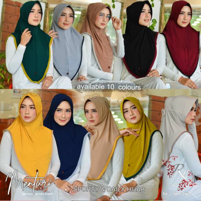 Bergo Serut Sporty &amp; Daily Hijab Mentari original Tyara Hijab