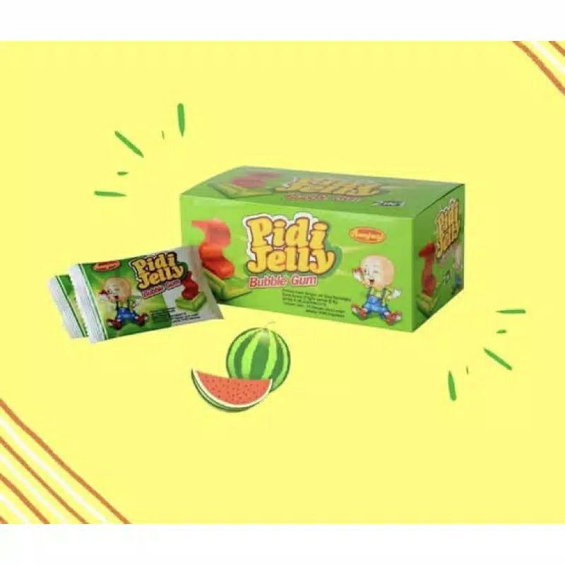 Permen Karet Pidi Jelly Bubble Gum box isi 30 pcs