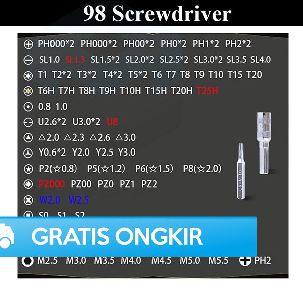 SCREWDRIVER SET REPARASI YALKU 10817 ORIGINAL 115 PCS ALAT PERTUKANGAN