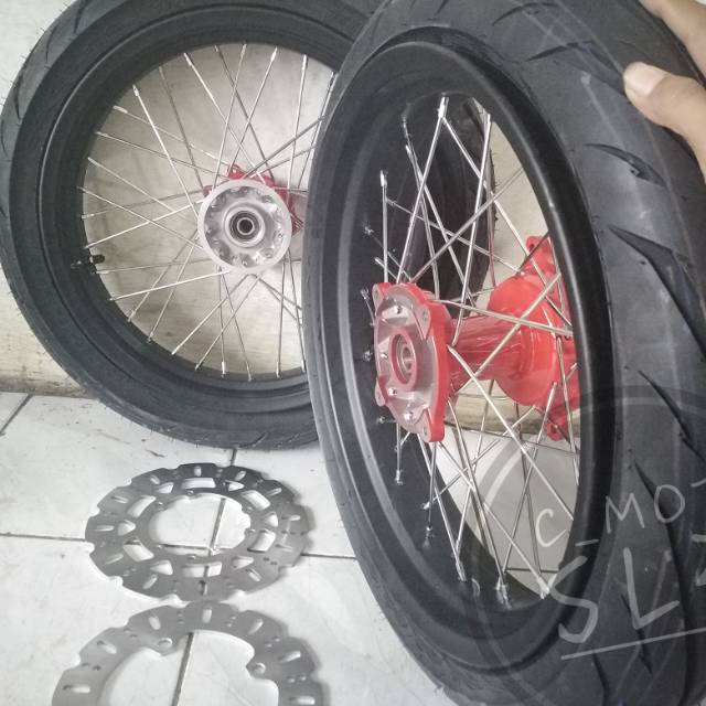 Wheelset Ban Velg Set SuperMoto CRF150 KlX CRF 150 L WR155 D-Tracker CRF150L - Velg Super Moto KLX 1