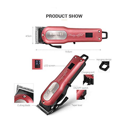 Kemei km 1031 alat cukur rambut mesin cukuran cas hair clipper charger