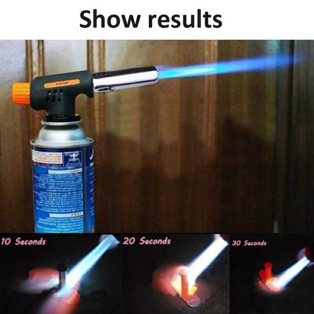 Portable Kepala Korek Gas BBQ Blow Torch Flame Gun Camping Hiking Outdoor Pistol Api Las