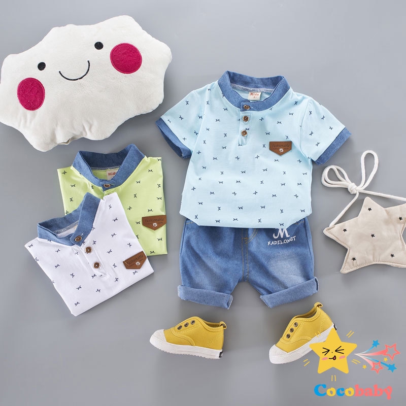 COCOBABY T-Shirt Pakaian Anak Setelan Kaos Celana Pendek