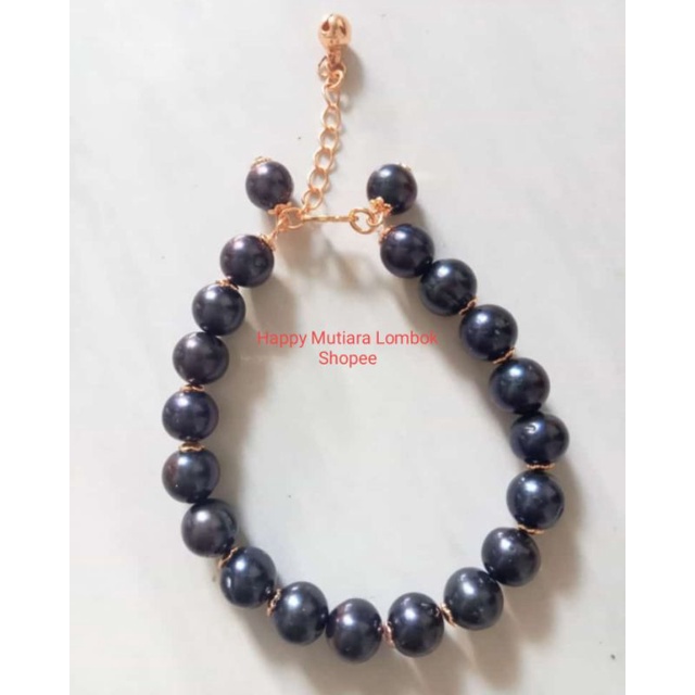 Gelang Mutiara Air Tawar Mutiara Hitam Mutiara Asli
