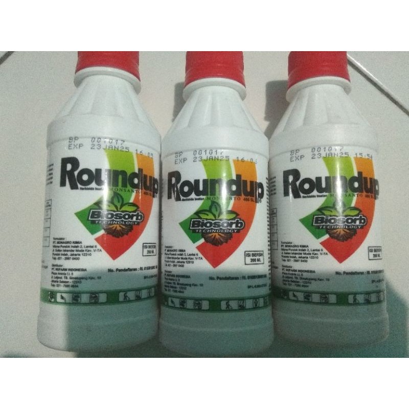 ROUNDUP 200 ML. Herbisida Sistemik Semua Jenis Rumput Bahan Aktif Glisofat