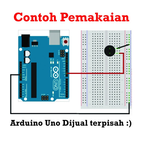 [HAEBOT] Buzzer Aktif 5V Piezo Suara Robot Speaker Kecil Alarm 2 Pin Komponen Arduino Elektronik Bel Mini