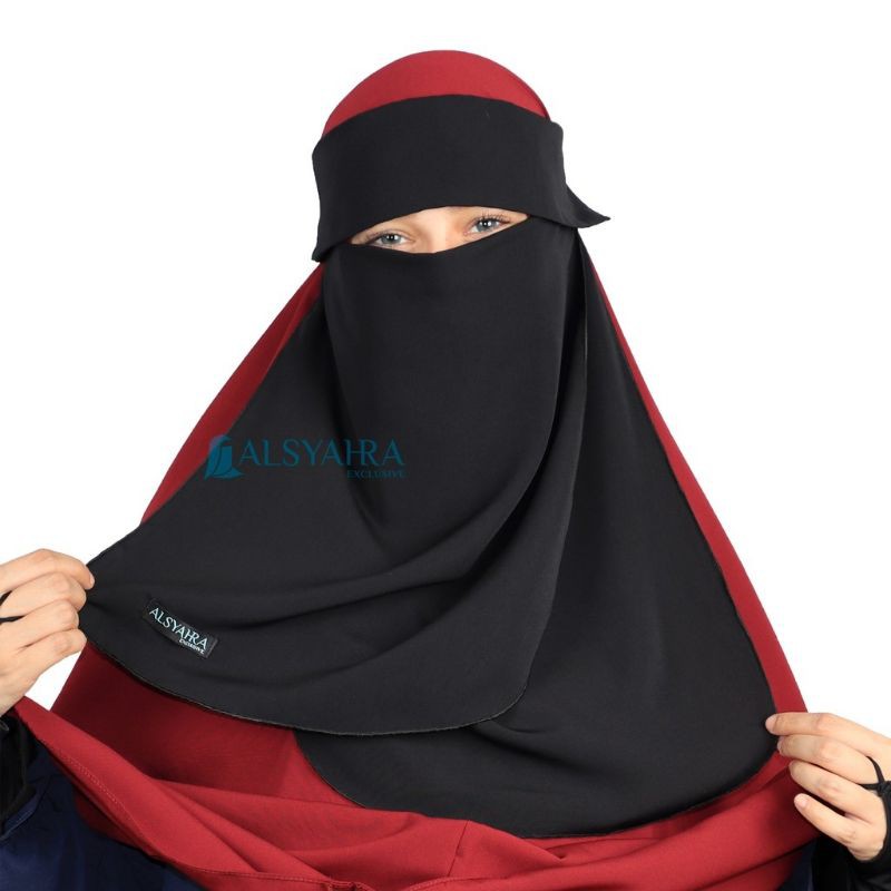 Niqab Poni 2 Layer Wolfis Premium Alsyahra Exclusive