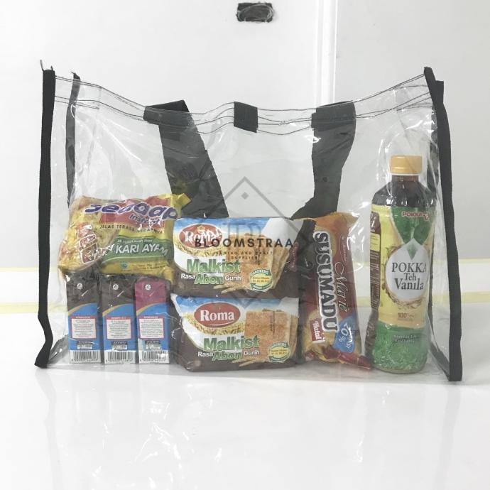 Tas Mika transparan Tas Souvenir mika transparant Tote Bag plastik HEMAT