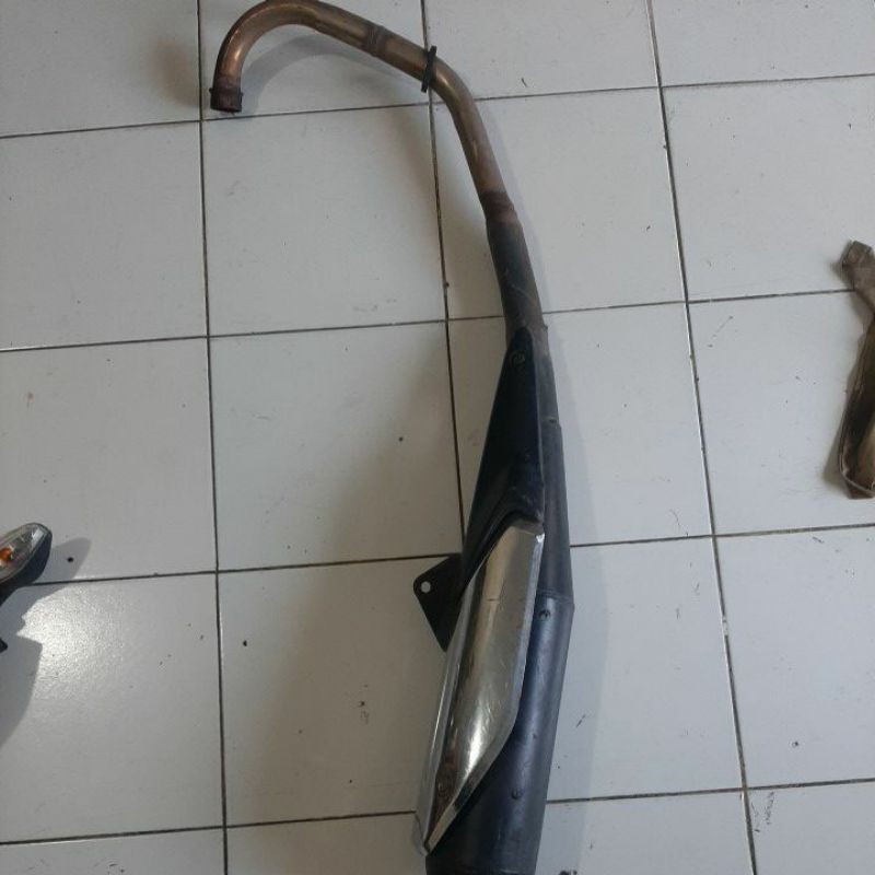 knalpot new megapro monoshock original copotan