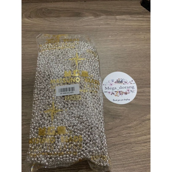 Mutiara Bulat MGB Matsuno Jepang 4mm Gold / Silver - 225 Gram