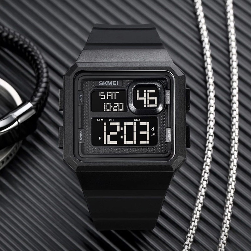 SKMEI 1877 JAM TANGAN STRAP RUBBER DIGITAL DISPLAY ORIGINAL TAHAN AIR