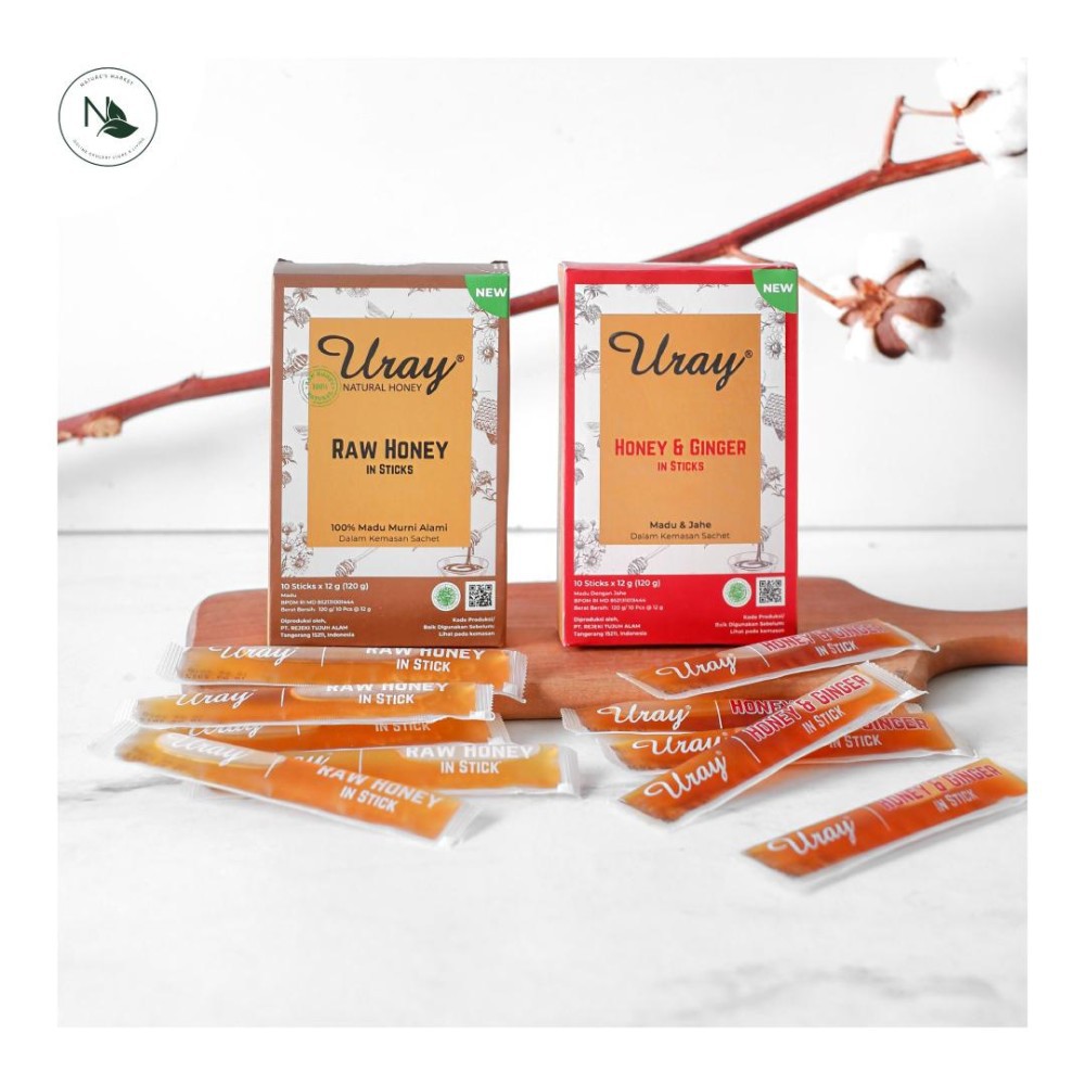 MADU URAY STICK SACHET ASLI MURNI | GINGER MADU HUTAN NUTRISI NATURAL HONEY