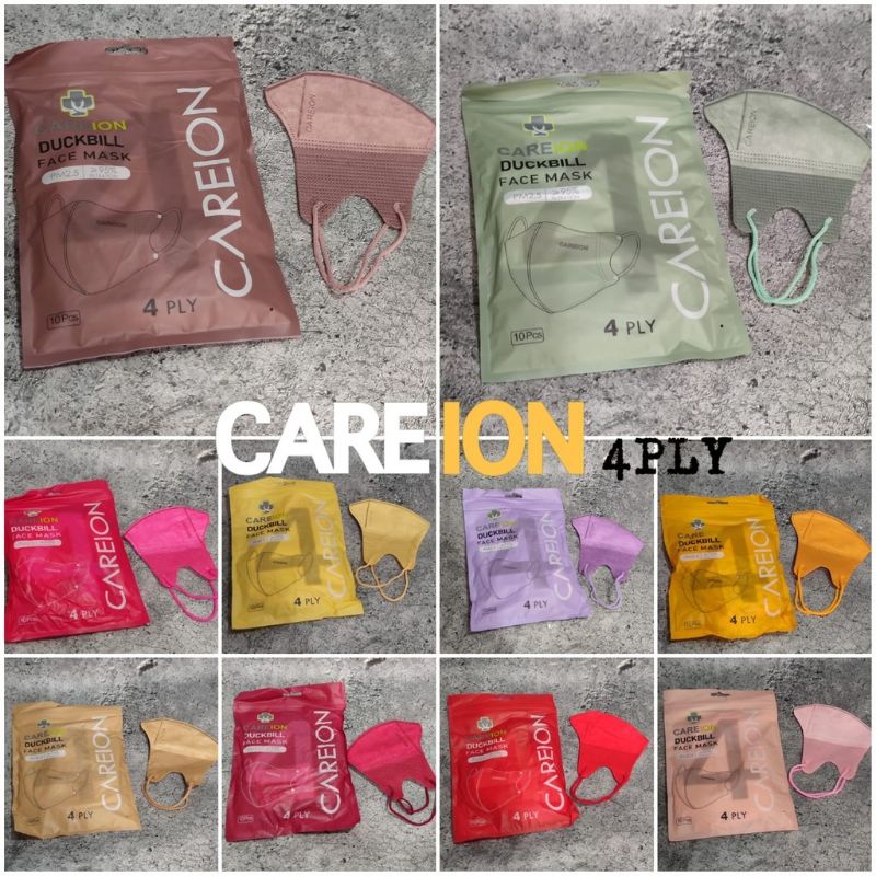 CAREION DUCKBILL 4PLY - MASKER DUCKBILL EMBOS GARIS 4PLY KEMENKES