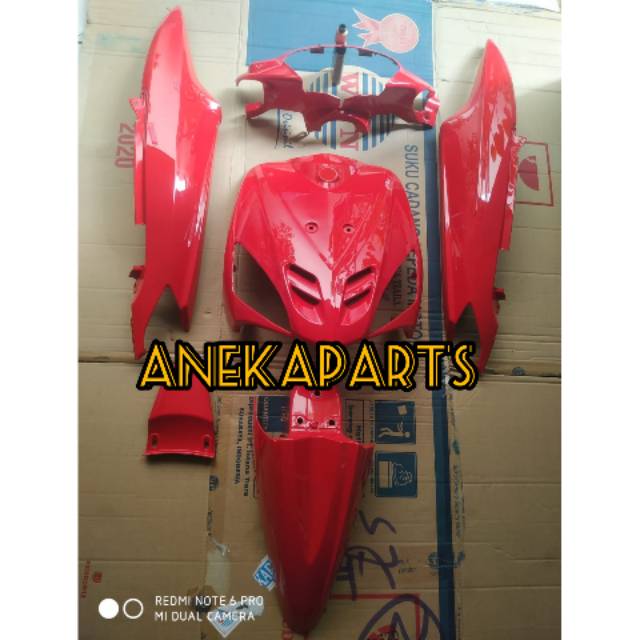 Body halus full set Mio sporty merah cabe polos