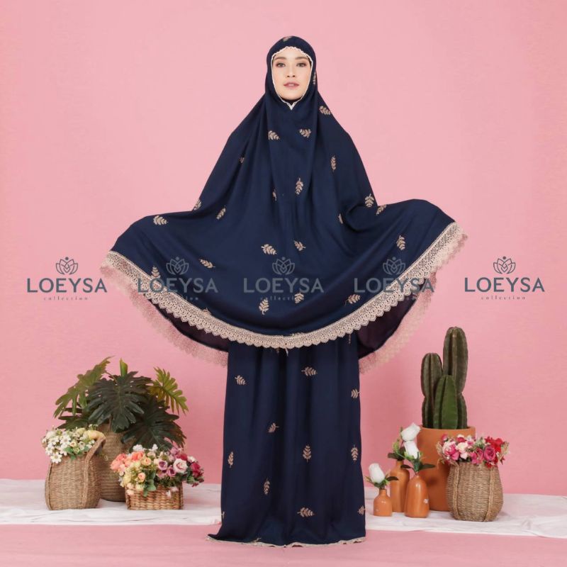 Mukena Rayon Bordir Tropical Loesya Dewasa