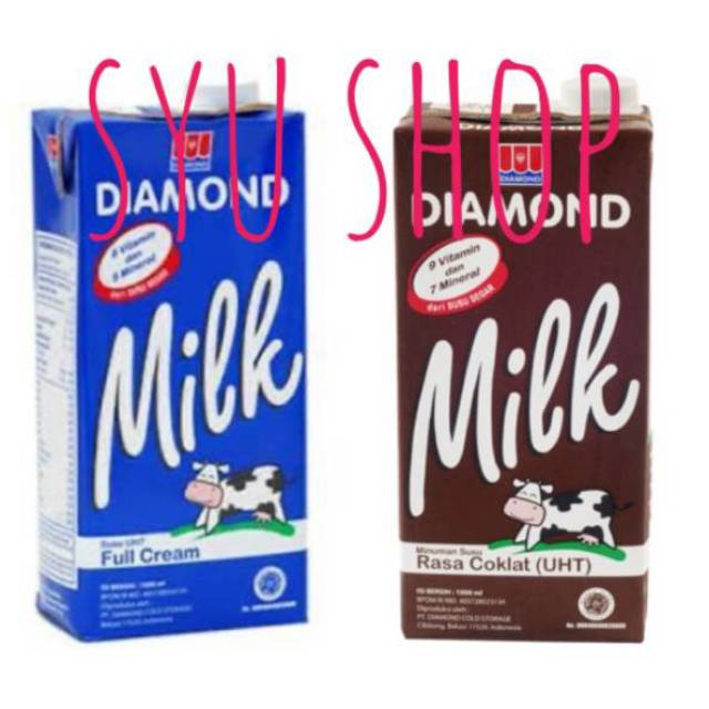 

Diamond milk susu UHT full cream coklat cokelat 1 L 1000 ml