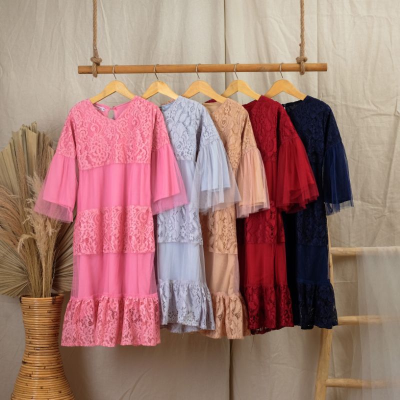 { arda.clo } BAJU PESTA ANAK BRUKAT / GAUN PESTA MUTIA ANAK MUSLIM MEWAH / GAMIS BROKAT ANAK