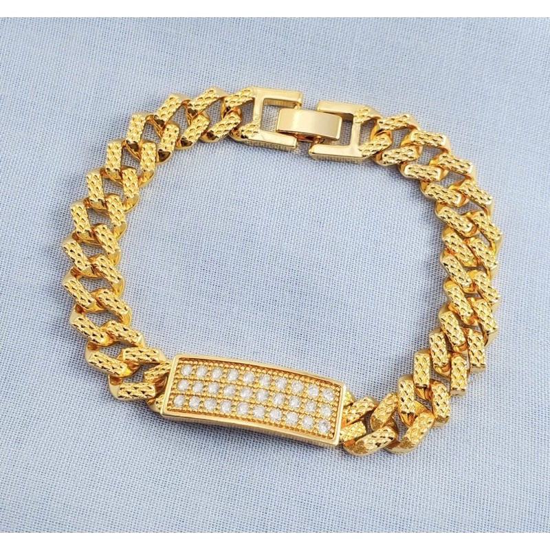 gelang rantai sisik naga plat permata perhiasan fashion titanium