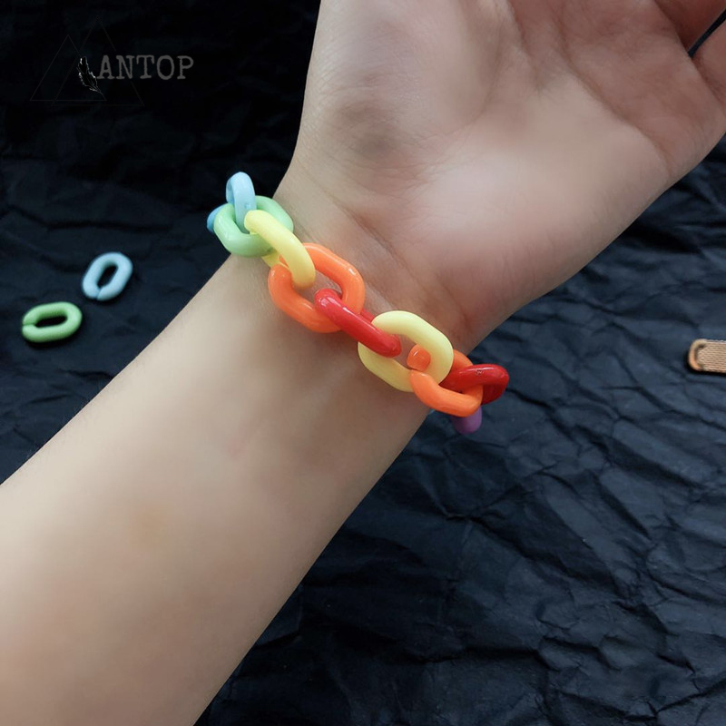 Gelang Akrilik Rantai Warna / Transparan / Bracelet B1 Antop