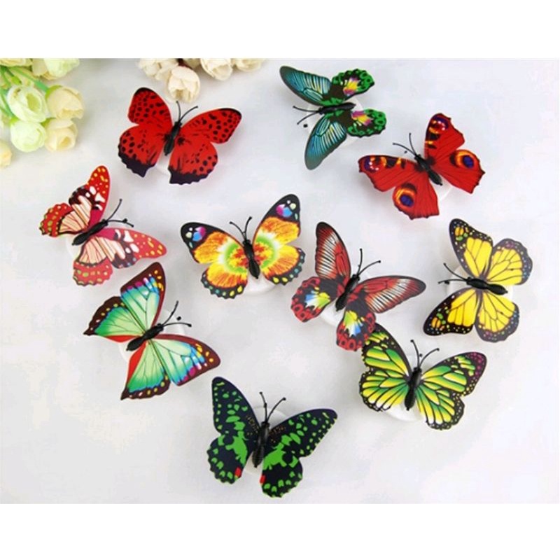 Lampu Hias Kupu-Kupu LED Lampu hiasan Dinding Dekorasi Kamar Tidur Butterfly Import Best Seller