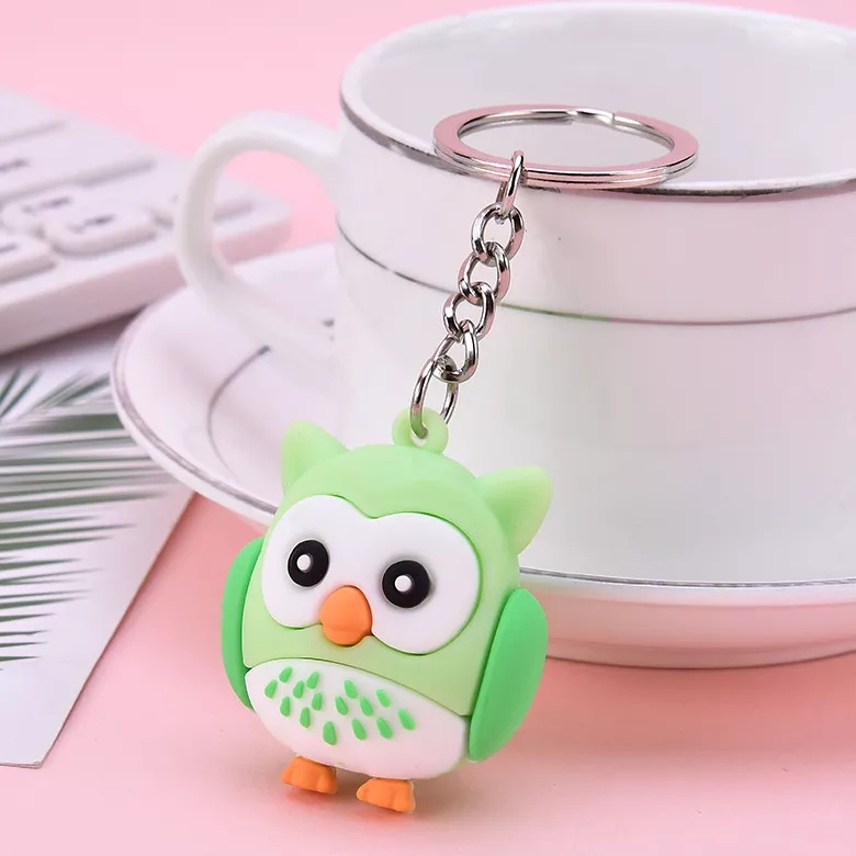 GANTUNGAN KUNCI OWL // Ganci Karakter Burung Hantu Unik Lucu | Gantungan tas | Bag Charm | Souvenir Murah | Keychain | COD