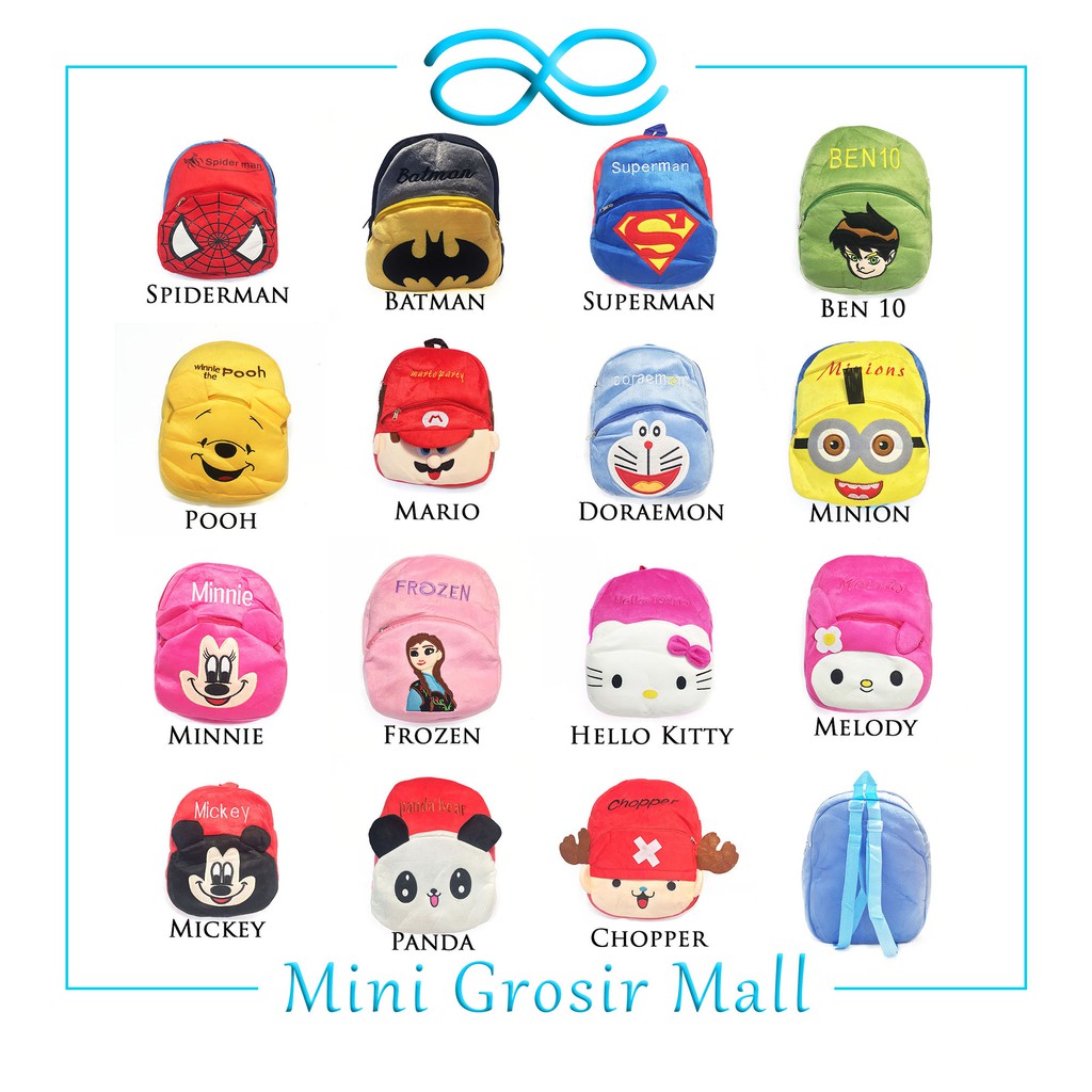 1kg9pcs Mgm39 Cod Tas Ransel Anak Besar Sd Kartun Lucu