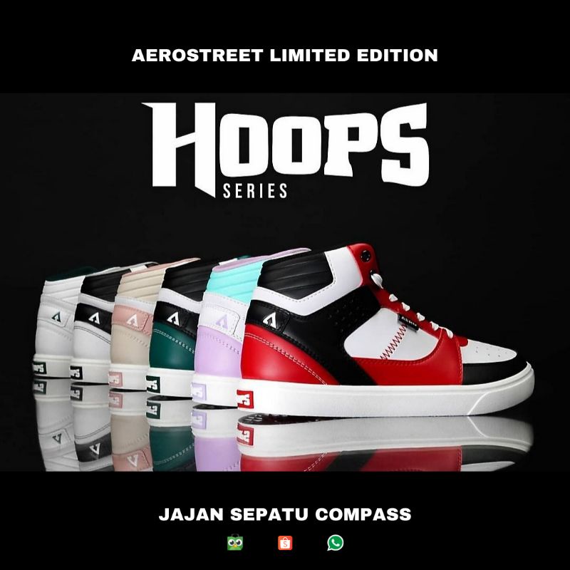 Aerostreet Hoops Black-white/Red-black/Gren-black/White/Tosca-Purple/Pink
