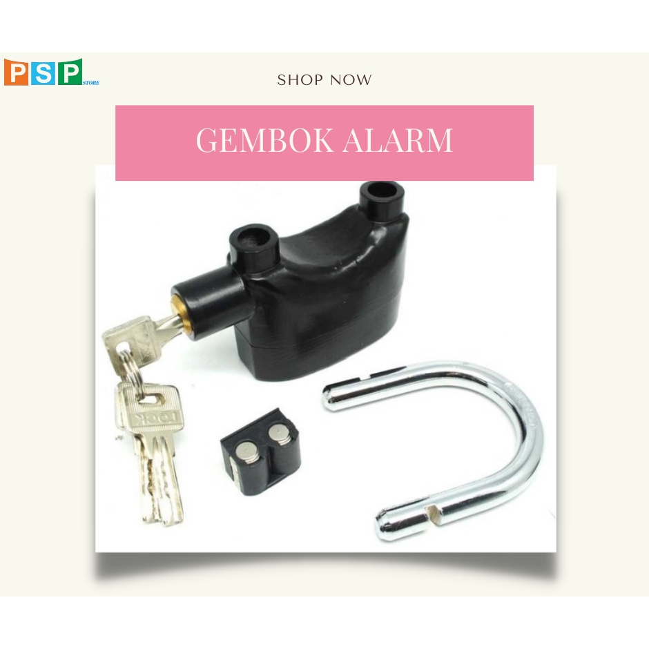 Gembok Alarm Anti Maling (ALARM LOCK, KUNCI GEMBOK ALARM)